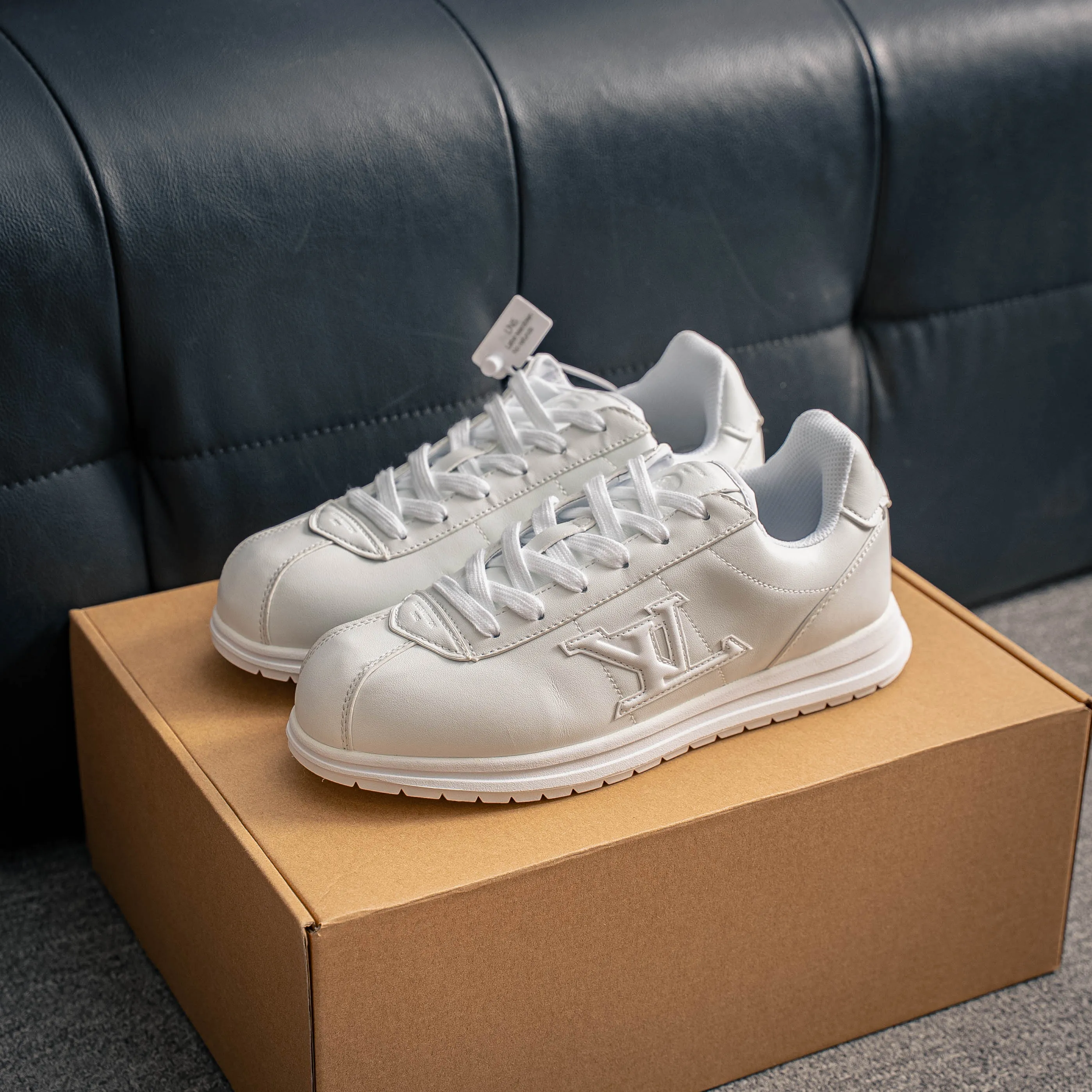 # LOUIS VUITTON x Nigo lv Buttersoft Cowhide Leather FW 25 Lace-Up Low-Top Shoes Same Style